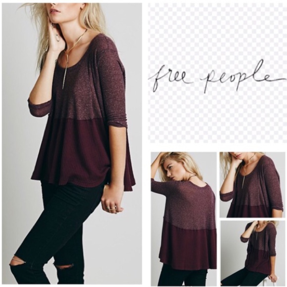 ❤️ Free People Half & Half Thermal Tunic